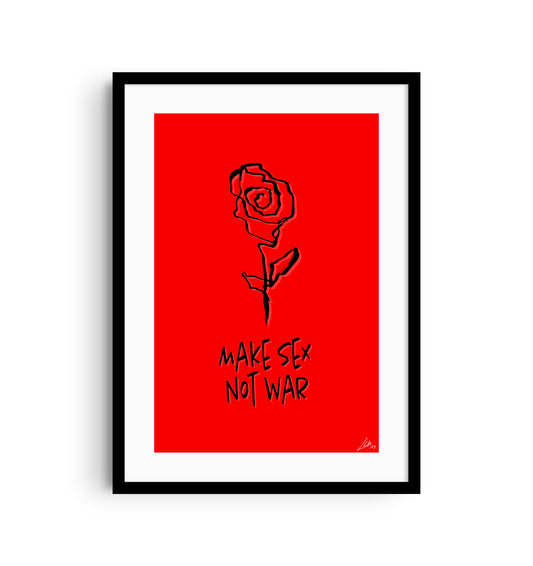 Make Sex Not War by LCRTMK - Fine Art-Print